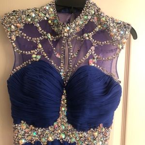 Beautiful Beaded Indigo BLESS Pageant/Prom Dress